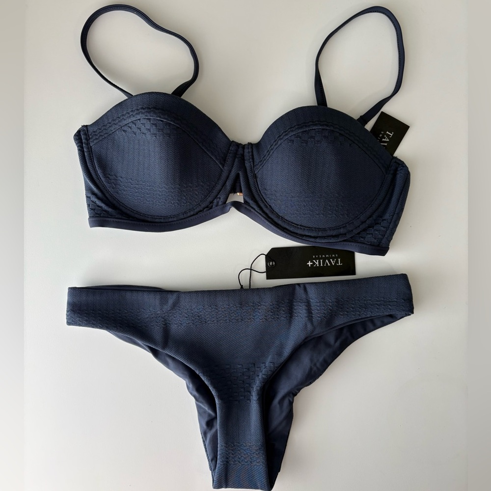 NWT Tavik Navy Blue Bikini Set
